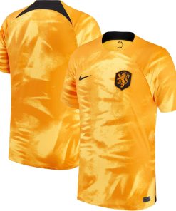 Custom Netherlands National Team Nike 2022/23 Home Authentic Blank Jersey - Orange