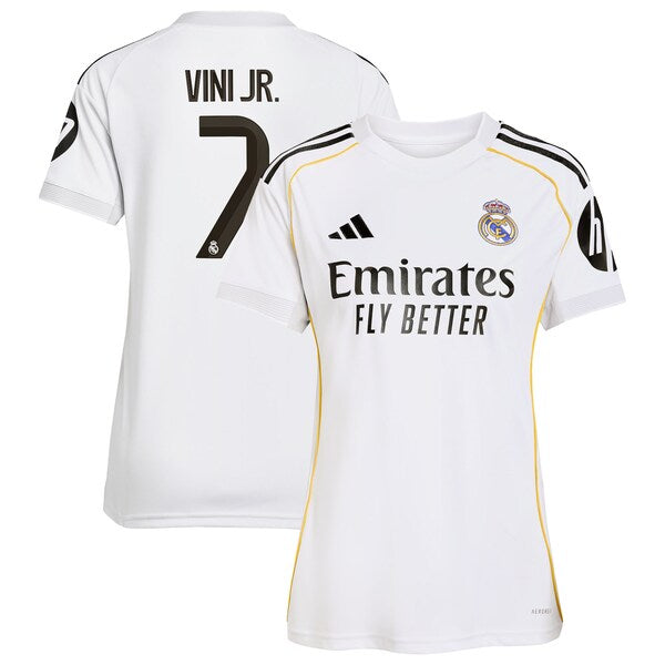 Vini Jr. Los Merengues adidas Women's 2025/26 Home Replica Jersey - White/Blue