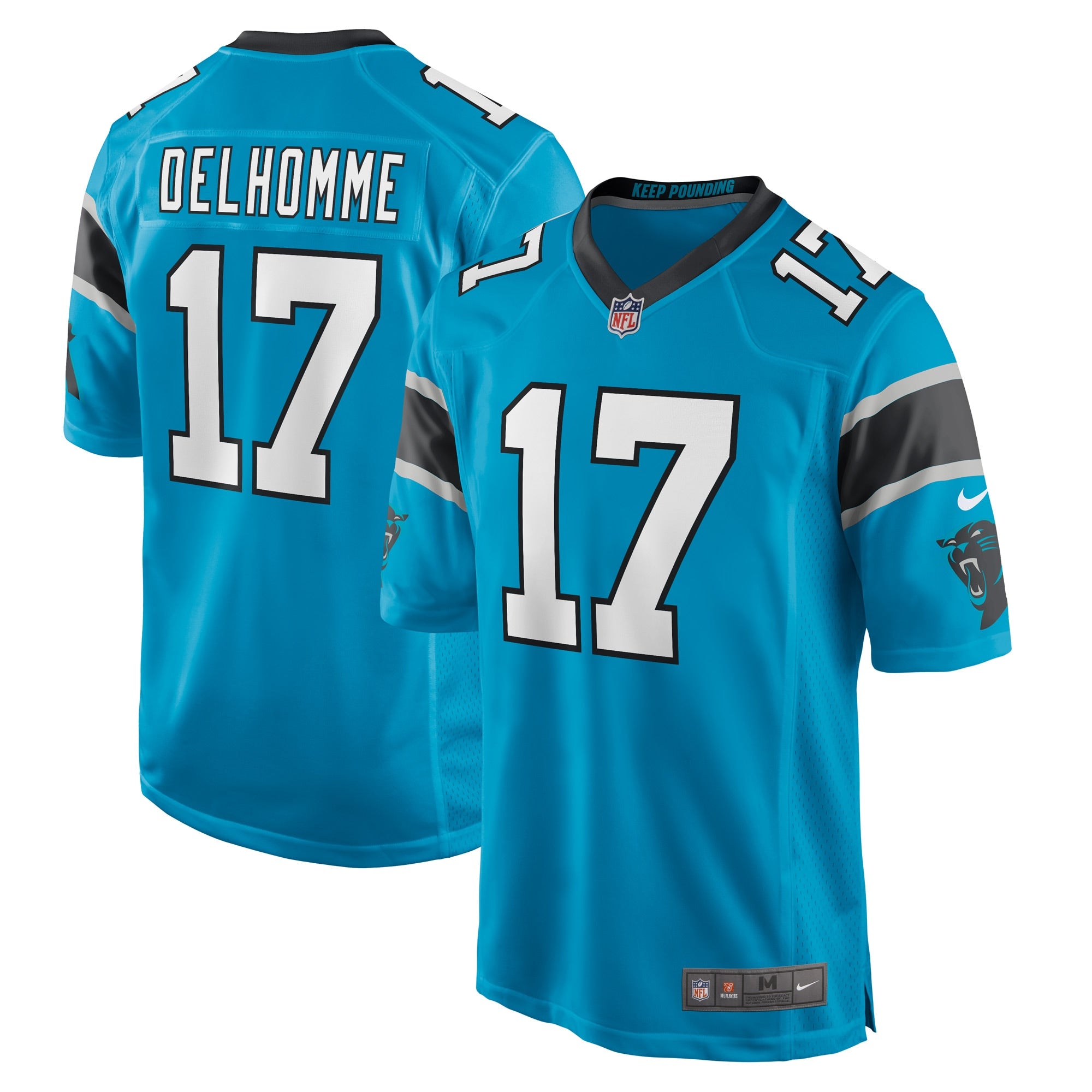 Jake Delhomme Carolina Panthers Nike Game Retired Player Jersey - Black/Light Blue - Image 2