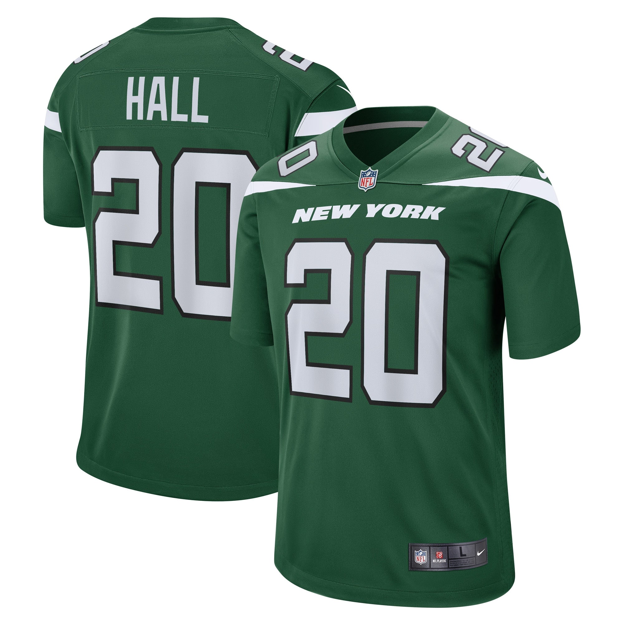 Breece Hall New York Jets Nike Legacy Player Game Jersey - White/Green - Image 6