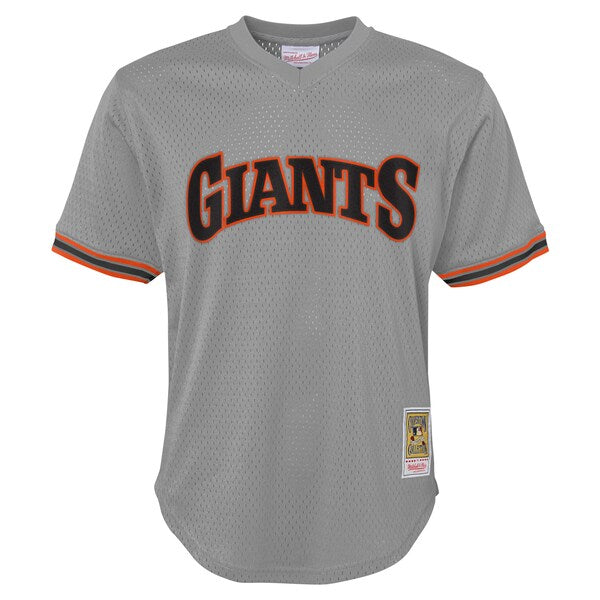 Will Clark San Francisco Giants Youth Cooperstown Collection?Mesh Batting Practice Jersey - Gray - Image 2