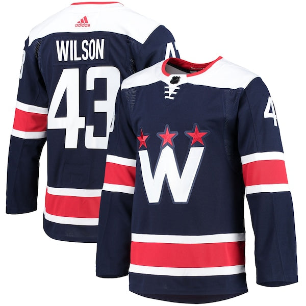 Tom Wilson Washington Capitals adidas Alternate Primegreen Authentic Player Jersey - Navy/Red - Image 2