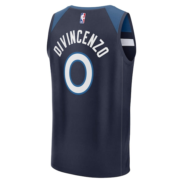 Donte DiVincenzo Minnesota Timberwolves Fast Break Replica Player Jersey - Icon Edition - Navy - Image 3