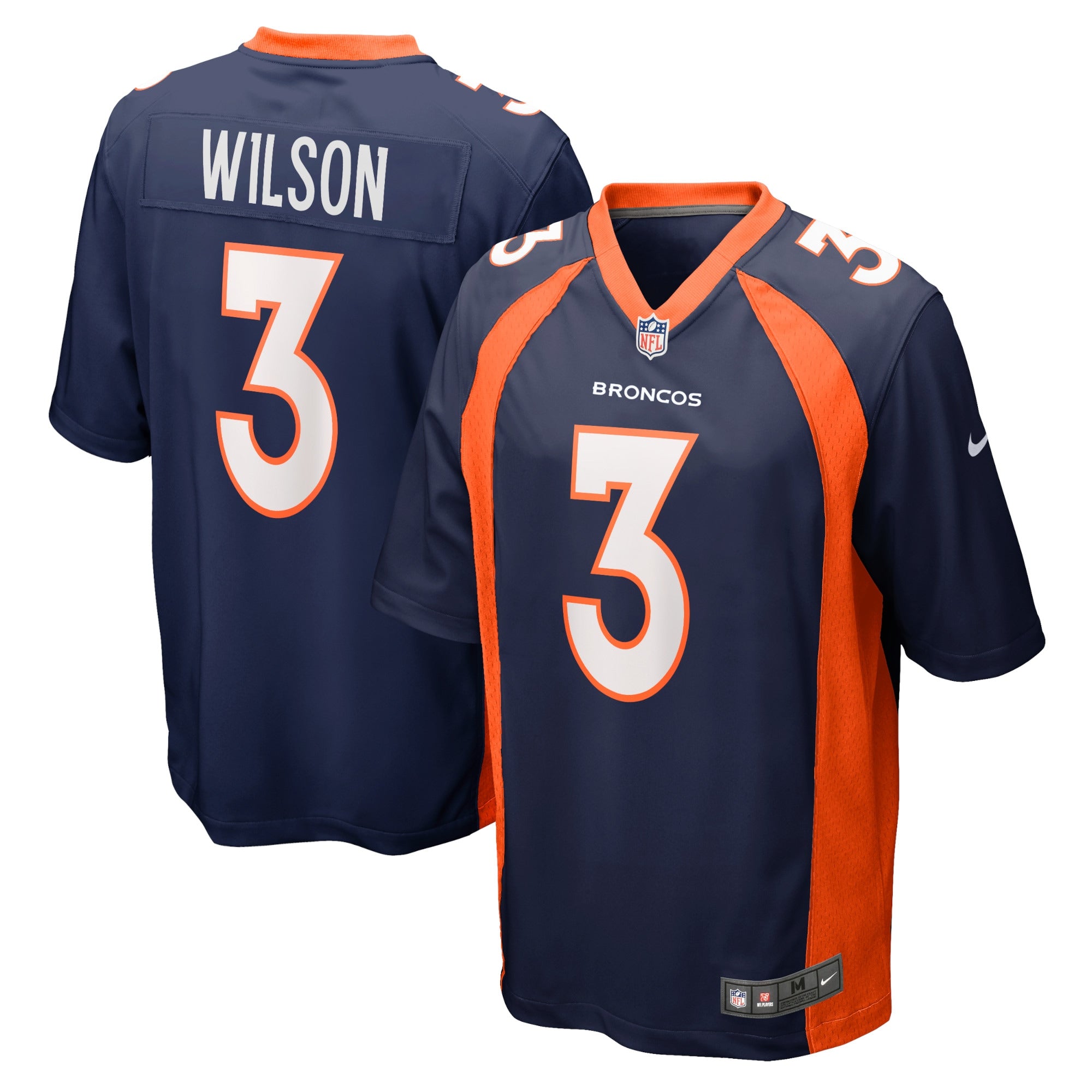 Russell Wilson Denver Broncos Nike Youth Game Jersey - Orange/Navy/White - Image 5