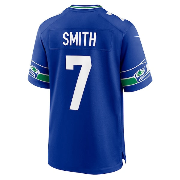 Geno Smith Seattle Seahawks Nike Throwback Player Game Jersey - Royal/Navy - Image 4