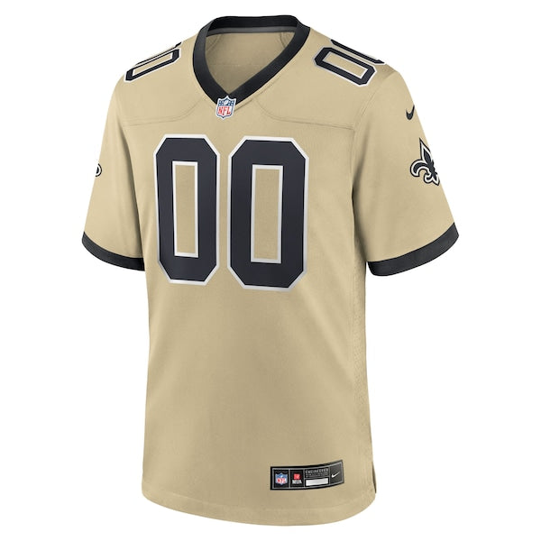 New Orleans Saints Nike Youth Gameday Golds Alternate Custom Game Jersey - Gold - Image 2