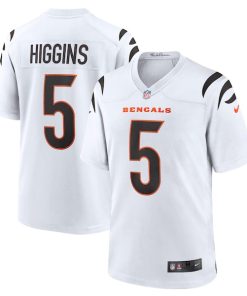 Alternative view of Tee Higgins Cincinnati Bengals Nike  Game Jersey - White/Orange