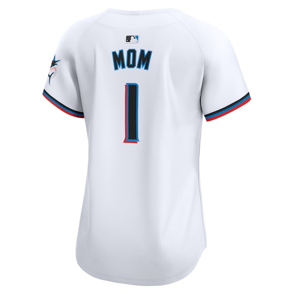 Miami Marlins Nike Women's #1 Mom Home Limited Jersey - White - Image 3