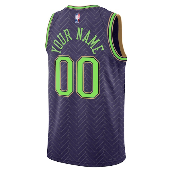 New Orleans Pelicans Nike Unisex 2024/25 Custom Swingman Jersey - City Edition - Purple - Image 3