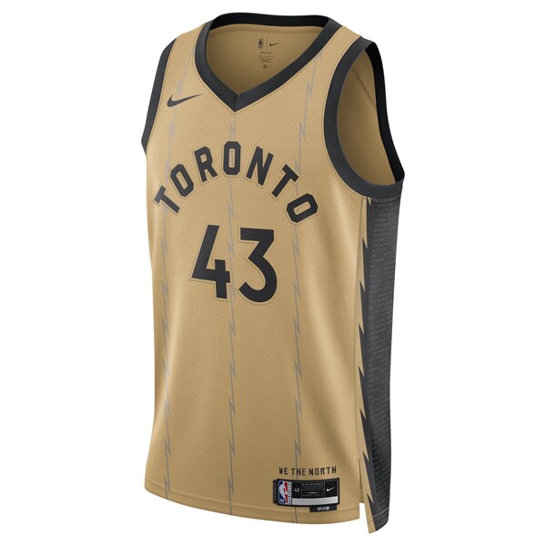 Pascal Siakam Toronto Raptors Nike Unisex 2023/24 Swingman Jersey - Gold - City Edition - Image 2