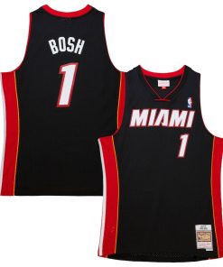 Chris Bosh Miami Heat Hardwood Classics Swingman Jersey - Black