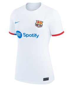 Alternative view of Frenkie de Jong Barcelona Nike Women's 2023/24 Away Replica Jersey - White