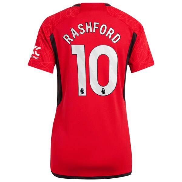 Marcus Rashford Manchester United adidas Women's 2023/24 Home Replica Player Jersey - Red/Green - Image 4