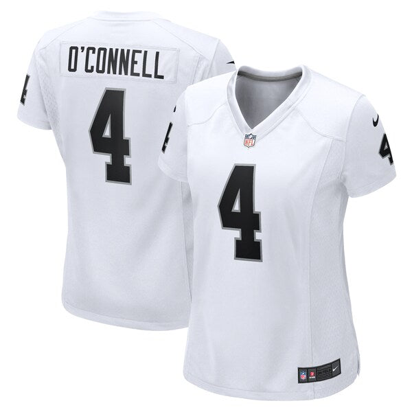 Aidan O'Connell Las Vegas Raiders Nike Women's Game Jersey - White/Black - Image 3