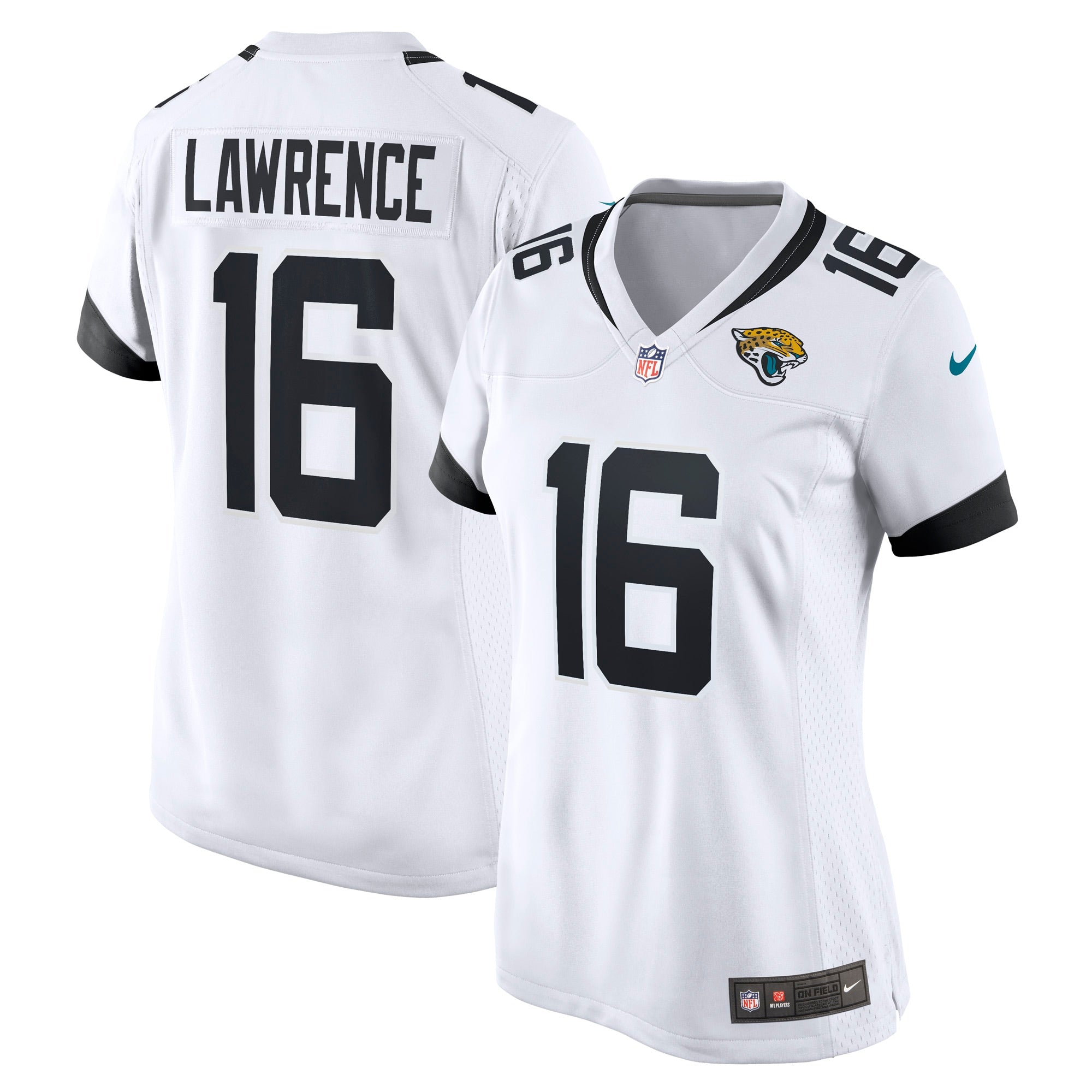 Trevor Lawrence Jacksonville Jaguars Nike Women's Game Jersey - Teal/White - Image 5