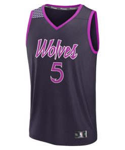 Alternative view of Anthony Edwards Minnesota Timberwolves  2025/26 City Edition Fast Break Jersey - Purple