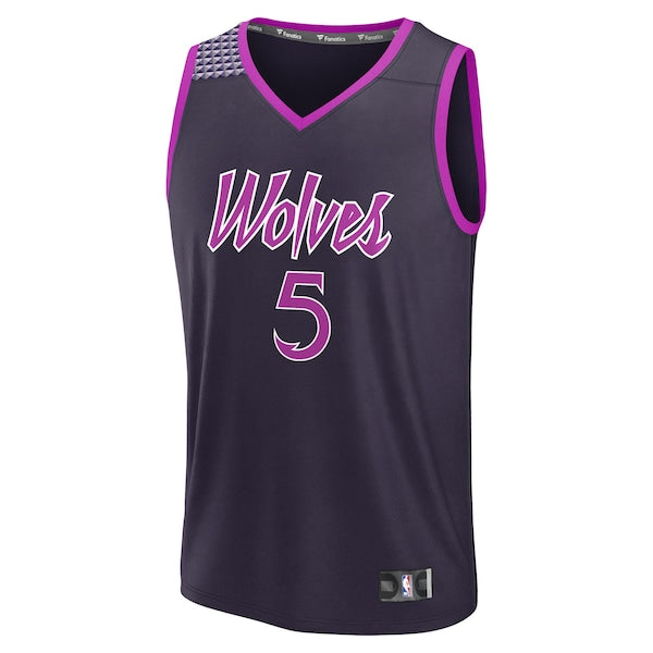 Anthony Edwards Minnesota Timberwolves 2025/26 City Edition Fast Break Jersey - Purple - Image 2