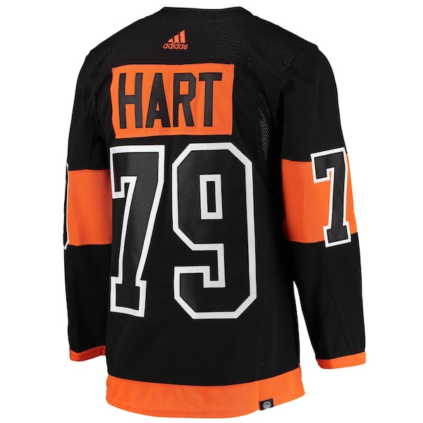 Carter Hart Philadelphia Flyers adidas Alternate Primegreen Authentic Player Jersey - Black - Image 3