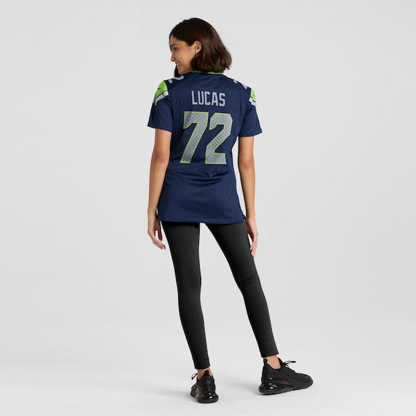 Abraham Lucas Seattle Seahawks Nike Women's Team Game Jersey - College Navy - Image 6