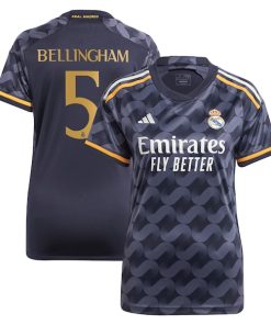 Jude Bellingham Los Merengues adidas Women's 2023/24 Away Replica Player Jersey - Navy/White