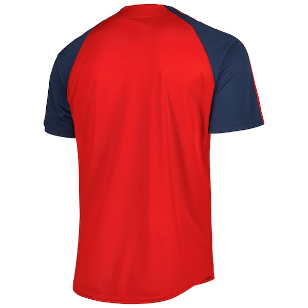 St. Louis Cardinals Stitches Button-Down Raglan Fashion Jersey - Red - Image 3