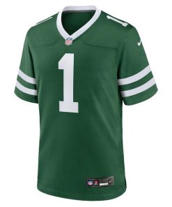 Alternative view of Number 1 Groom New York Jets Nike Game Jersey - Legacy Green