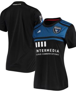 San Jose Earthquakes adidas Women's 2020 Replica Primary Jersey - Black