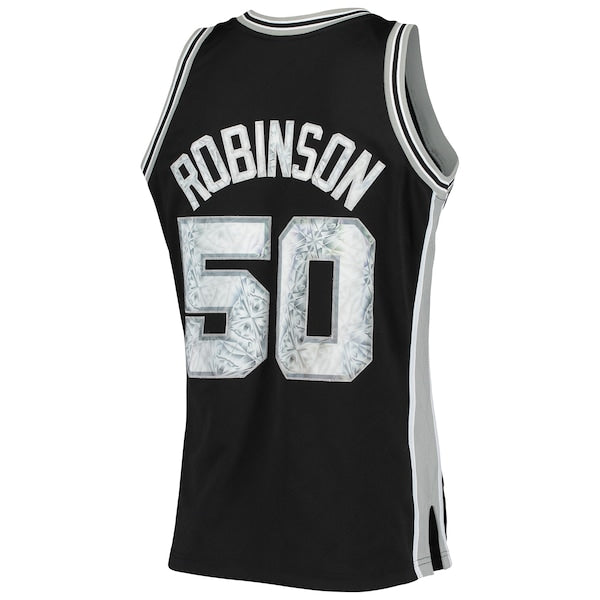 David Robinson San Antonio Spurs 1998/99 Hardwood Classics NBA 75th Anniversary Diamond Swingman Jersey - Black - Image 3