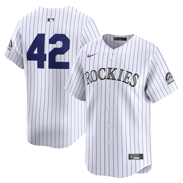 Colorado Rockies Nike 2024 Jackie Robinson Day Home Limited Jersey?ยจC White