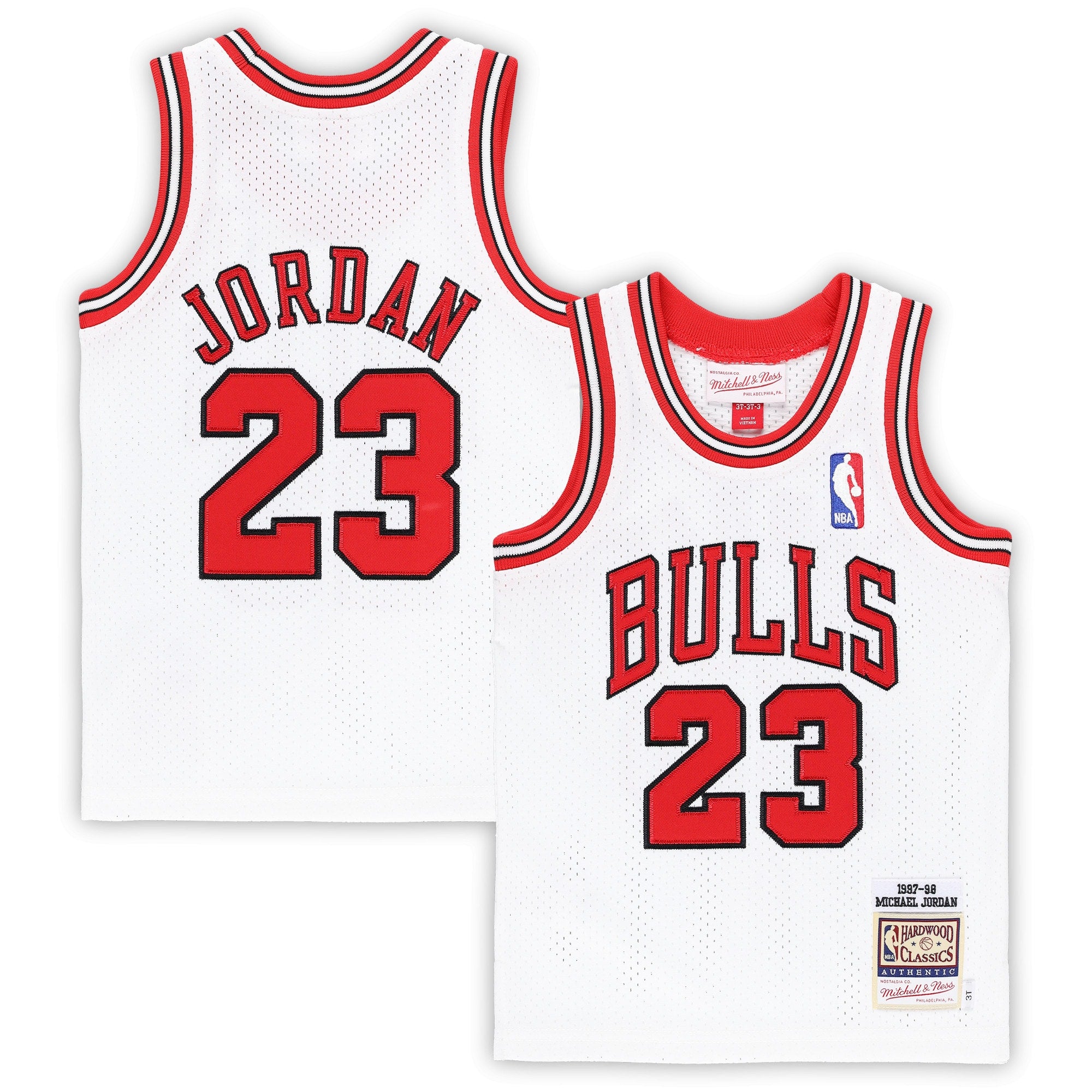 Michael Jordan Chicago Bulls Toddler 1996/97 Hardwood Classics Authentic Jersey - Black/Red/White - Image 7