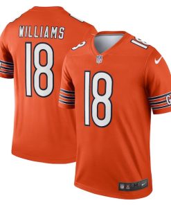 Caleb Williams Chicago Bears Nike Alternate Legend Player Performance Top - Orange/Navy
