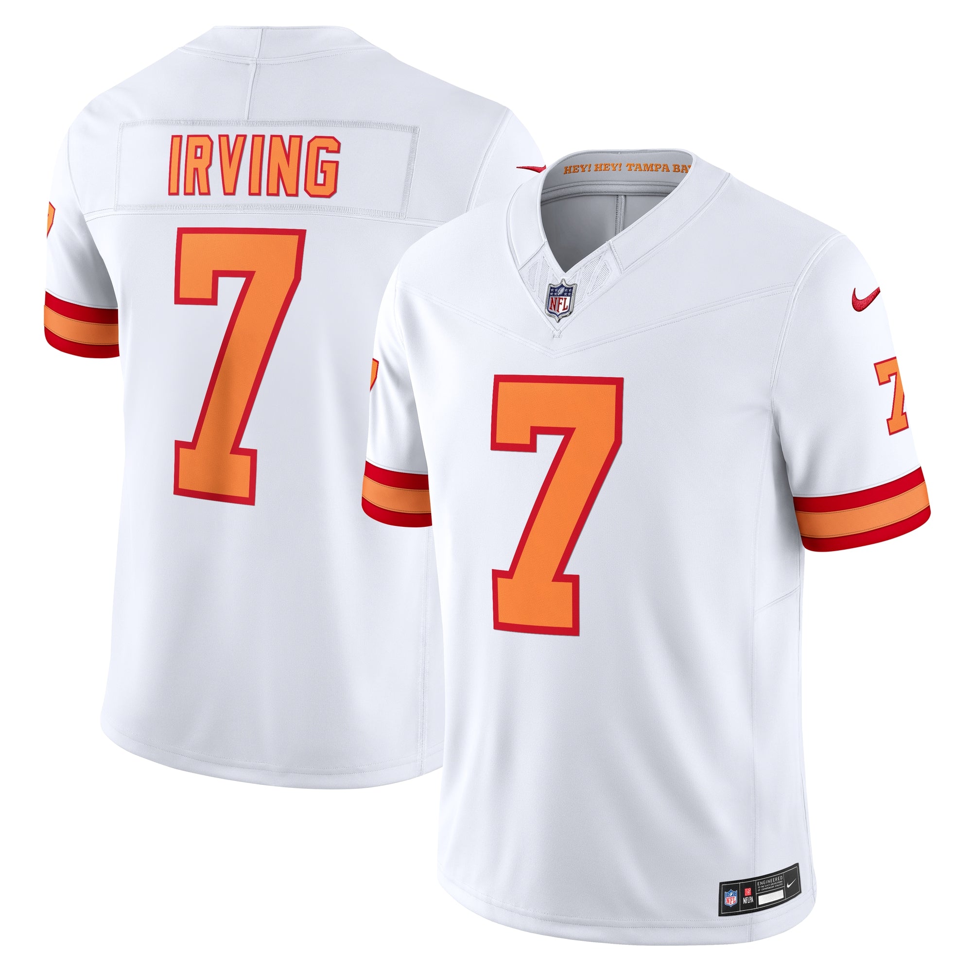 Bucky Irving Tampa Bay Buccaneers Nike Alternate 2 Throwback Vapor F.U.S.E. Limited Jersey - Orange/White - Image 5