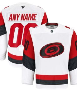 Carolina Hurricanes  Away Authentic Pro Custom Jersey - White/Black