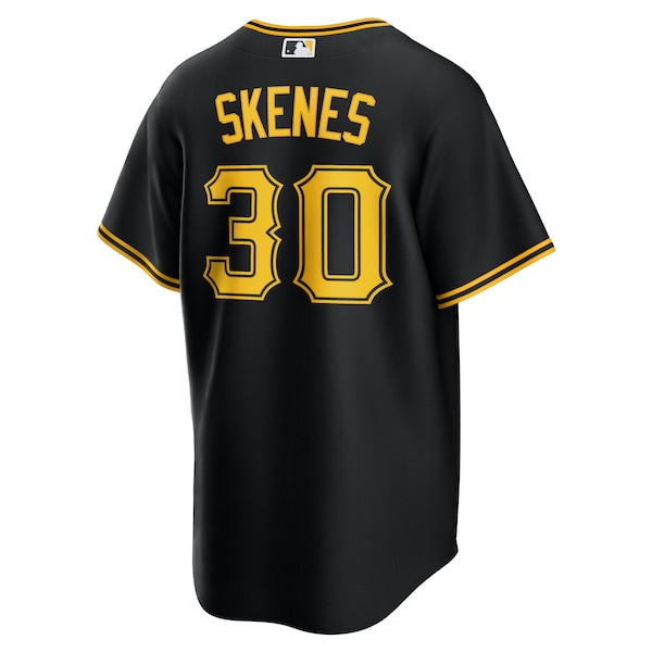 Paul Skenes Pittsburgh Pirates Nike Alternate 2 Replica Jersey - Black - Image 3
