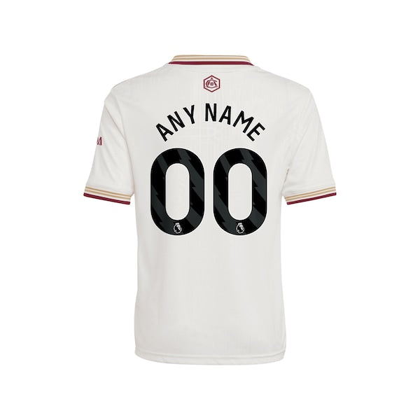 Arsenal adidas 2025/26 Third Replica Custom Jersey - White/Red/Blue - Image 6