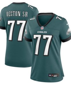 Mekhi Becton Sr.?Philadelphia Eagles Nike Women's Game Jersey - Midnight Green
