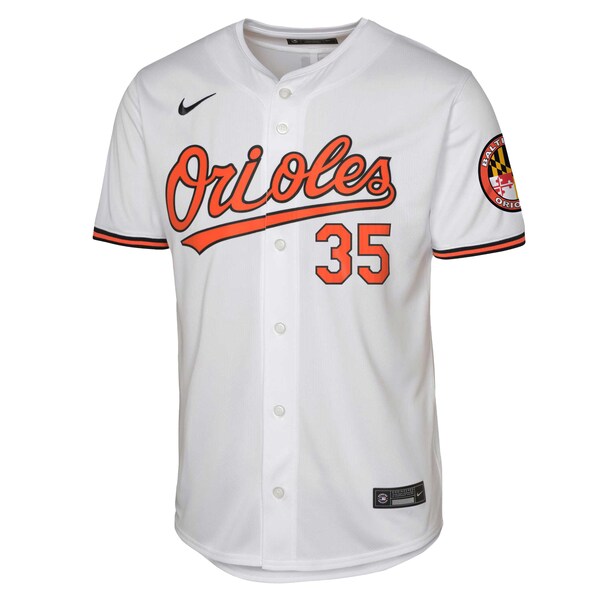 Adley Rutschman Baltimore Orioles Youth Limited Player Jersey - White/Black - Image 3