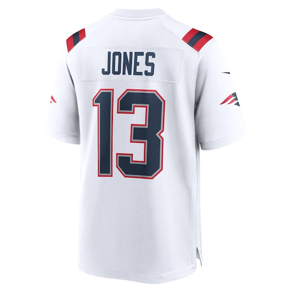 Jack Jones New England Patriots Nike Game Player Jersey - White/Navy - Image 4