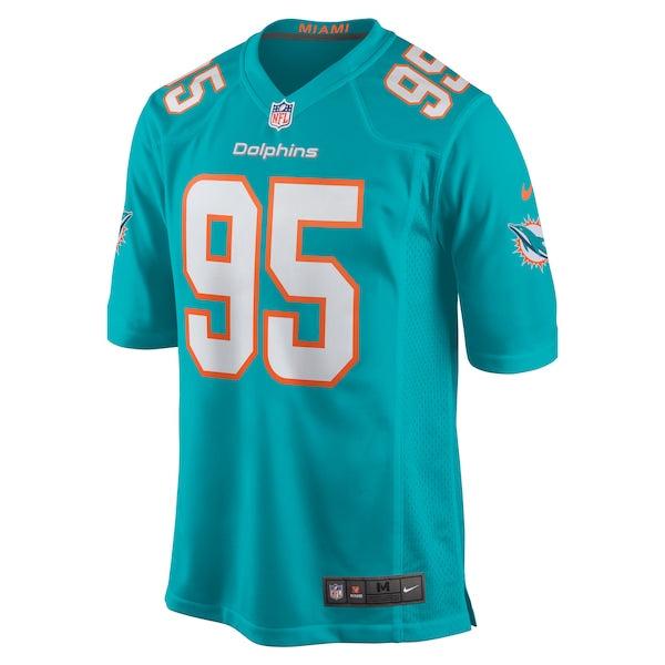 Josiah Bronson Miami Dolphins Nike Home Game Player Jersey - Aqua - Image 2
