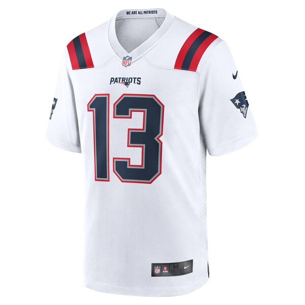 Jack Jones New England Patriots Nike Game Player Jersey - White/Navy - Image 3