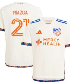 Matt Miazga FC Cincinnati adidas Youth 2024 The Canvas Kit Replica Player Jersey - White