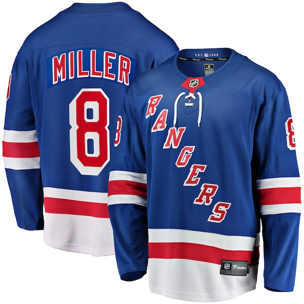 J.T. Miller New York Rangers Home Breakaway Jersey - Blue