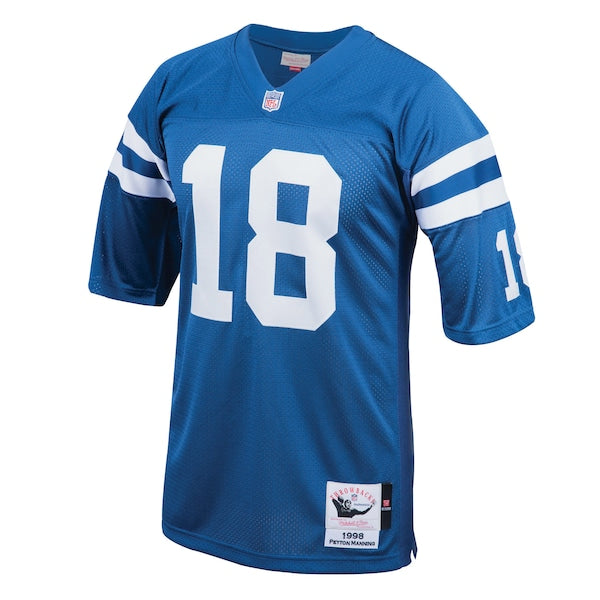 Peyton Manning Indianapolis Colts 1998 Authentic Throwback Retired Player Jersey - Royal/White - Image 3