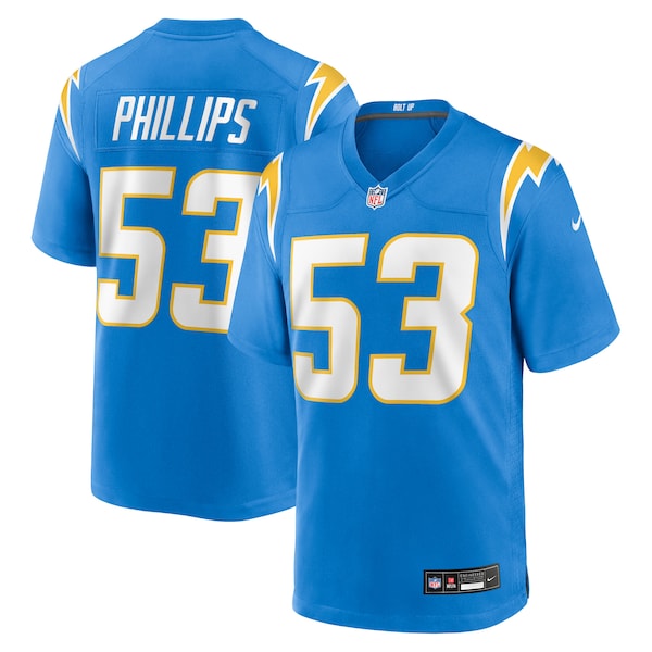 Del'Shawn Phillips Los Angeles Chargers Nike Team Game Jersey - Powder Blue