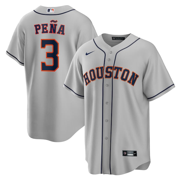 Jeremy Pe?a Houston Astros Nike Replica Player Jersey - Gray/White - Image 2