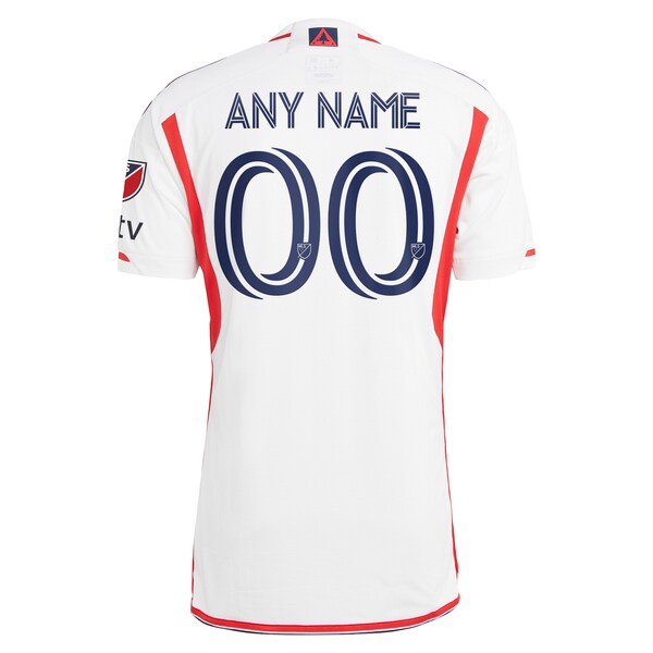 New England Revolution adidas 2024 Defiance Authentic Custom Jersey - White - Image 3