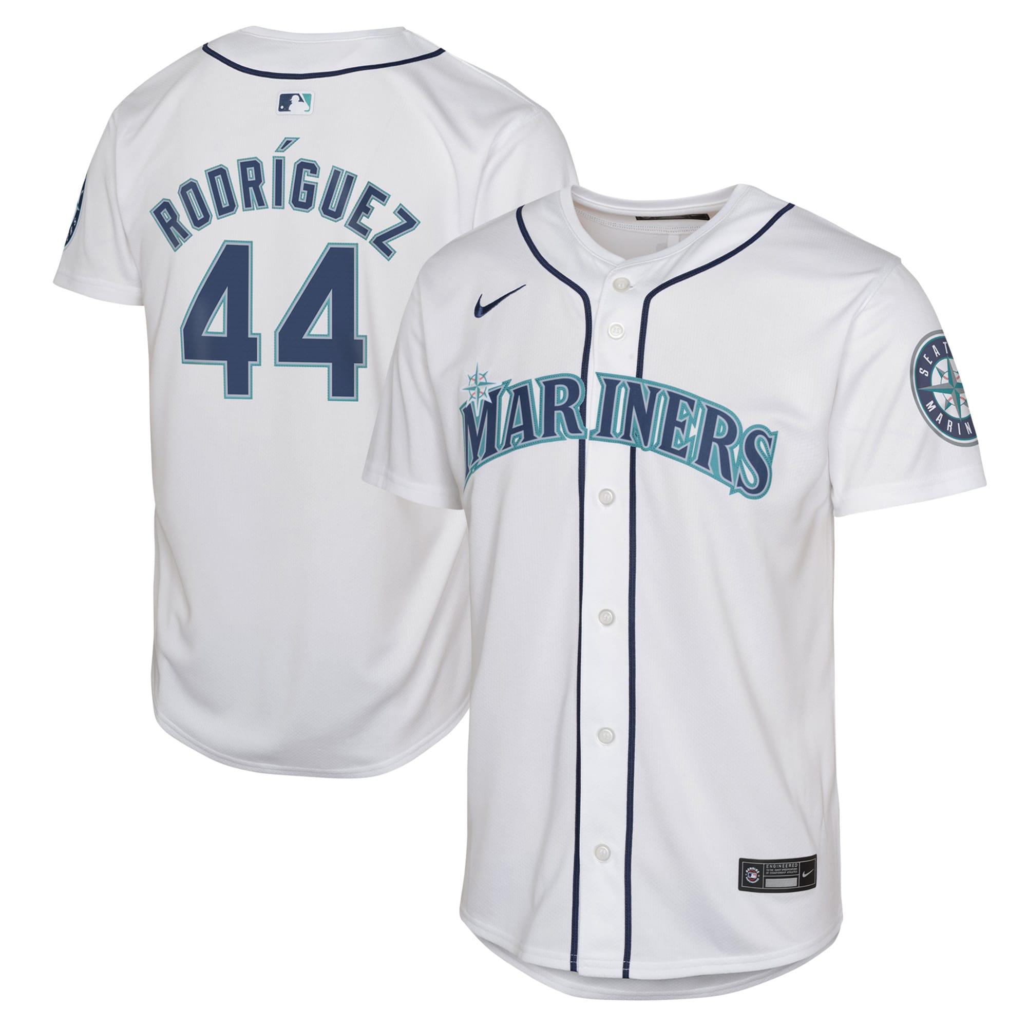 Julio Rodr¨ªguez Seattle Mariners Nike Youth Alternate Limited Player Jersey - Aqua/White - Image 5