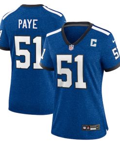 Alternative view of Kwity Paye Indianapolis Colts Nike Women's Indiana Nights Alternate Game Jersey - Royal/Royal