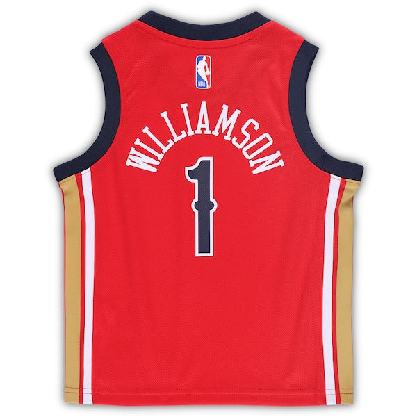 Zion Williamson New Orleans Pelicans Jordan Brand Preschool 2022/23 Replica Jersey - Statement Edition - Red - Image 3