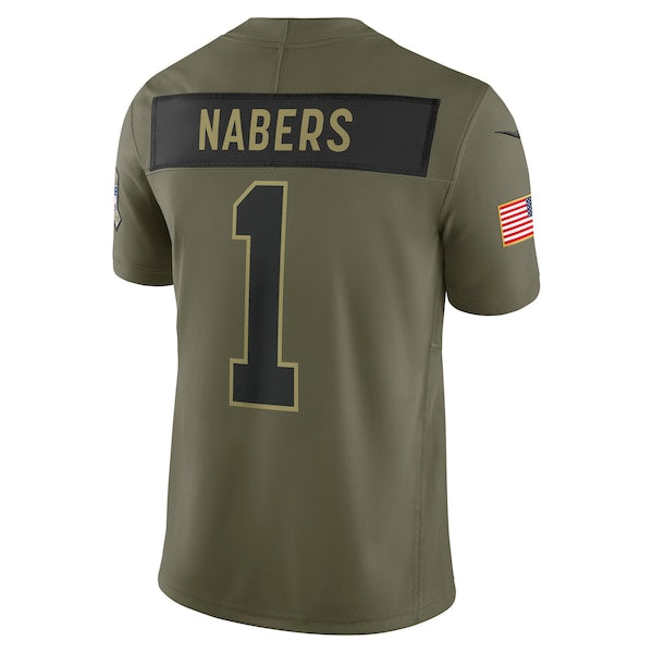 Malik Nabers New York Giants Nike 2025 Salute to Service Limited Jersey - Olive - Image 3